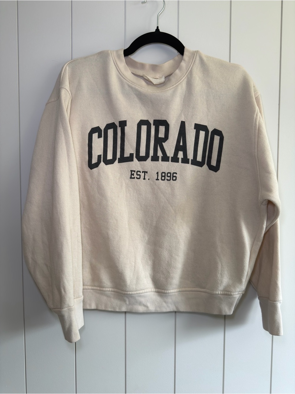 Source Unknown Cream Colorado Crewneck Sweatshirt